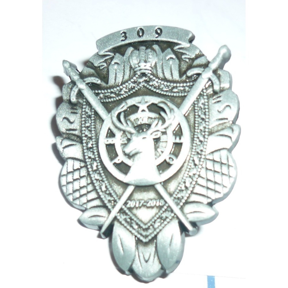 Elks Lodge Pin BPOE 309 Colorado Springs 2017-2018 Stag Crossed Swords Lapel